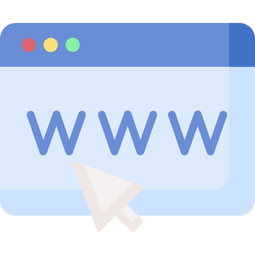 Graphic icon of a web browser and computer cursor