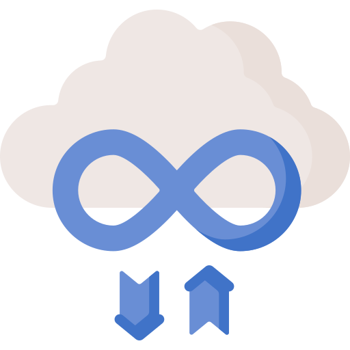 Graphic icon of a cloud, illustrating Cloud Computing